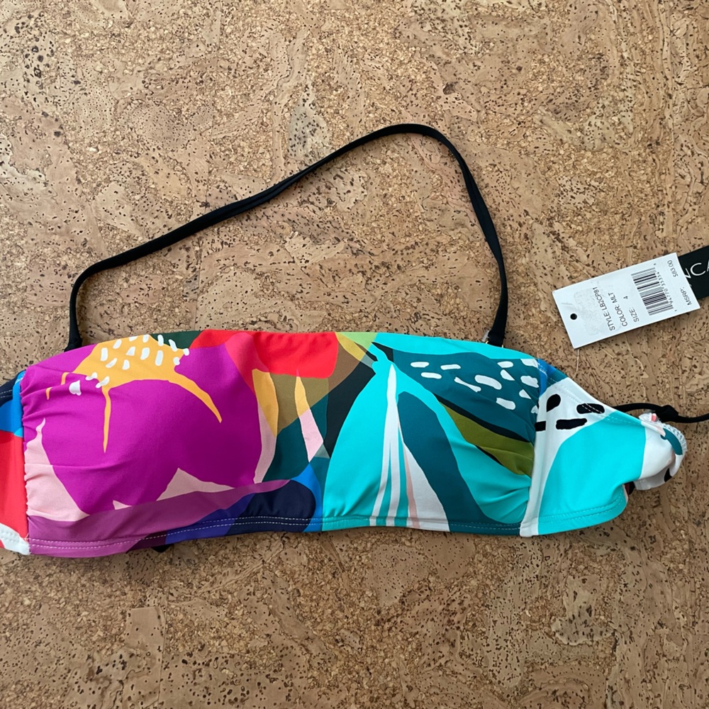 La Blanca eclectic bandeau bikini top, NWT, smoke free home